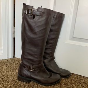 NWOT Nordstrom Brown Leather Riding Boot